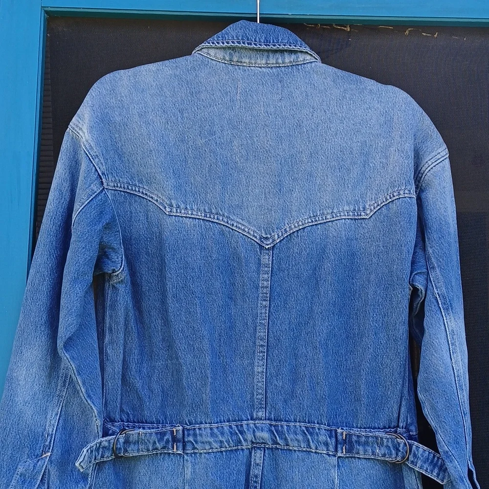 We The Free Denim Jumpsuit NWT Size XS Jeans Townes Coverall - Picture 13 of 16